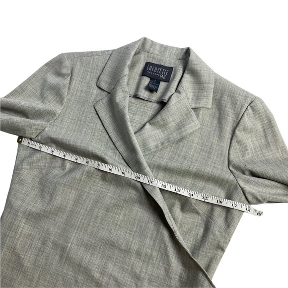 LAFAYETTE 148 New York Lightweight Wool Blazer Wrap top Jacket Office suit - Picture 6 of 10